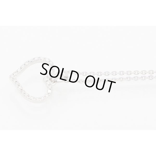 750WG ダイアイリペンダントネックレス 2.90g　サイド