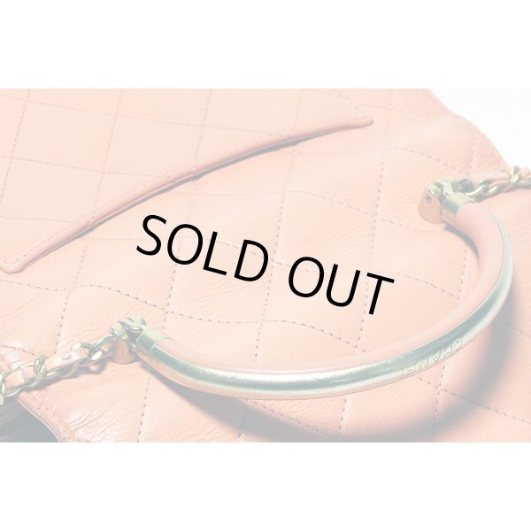 シャネル マトラッセ トップハンドル2WAYショルダーバック コーラルオレンジ　汚れ