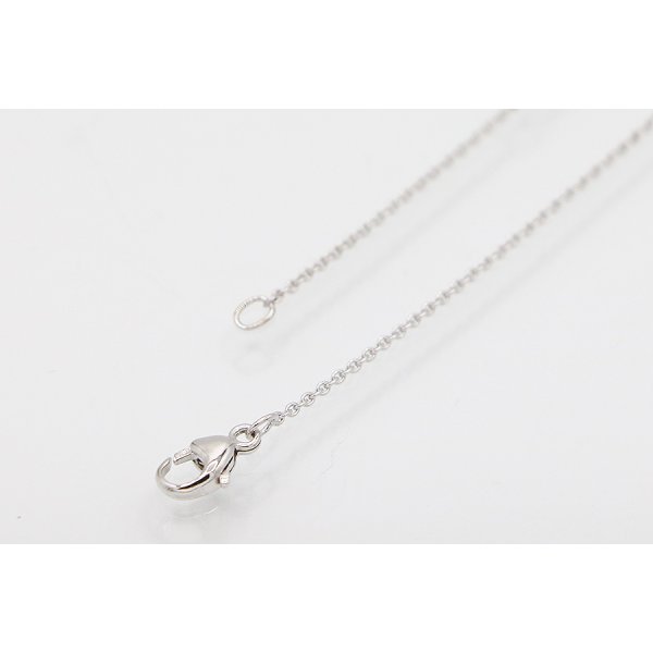 750WG ダイアイリペンダントネックレス 2.90g　留め具外したイメージ