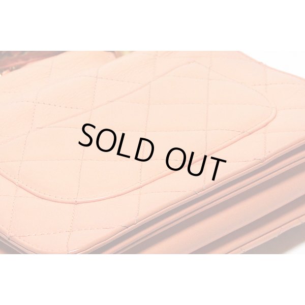 シャネル マトラッセ トップハンドル2WAYショルダーバック コーラルオレンジ　くすみ