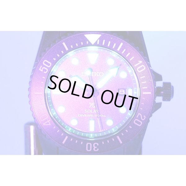 セイコー　プロスペック ソーラーダイバー ＳＢＤＮ０８１ 黒文字盤 青インデックス　ライト