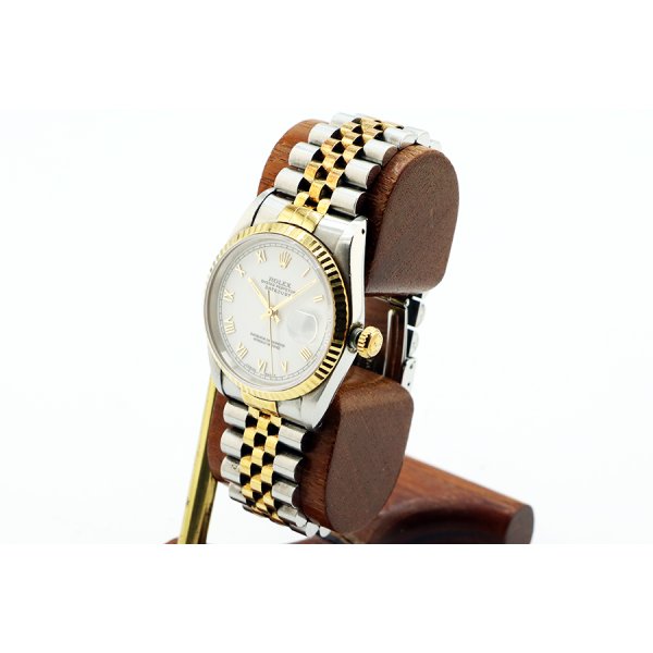 ロレックス　デイトジャスト　１６２３３　金ローマン白文字盤　Ｓ盤（９３年）　サイド