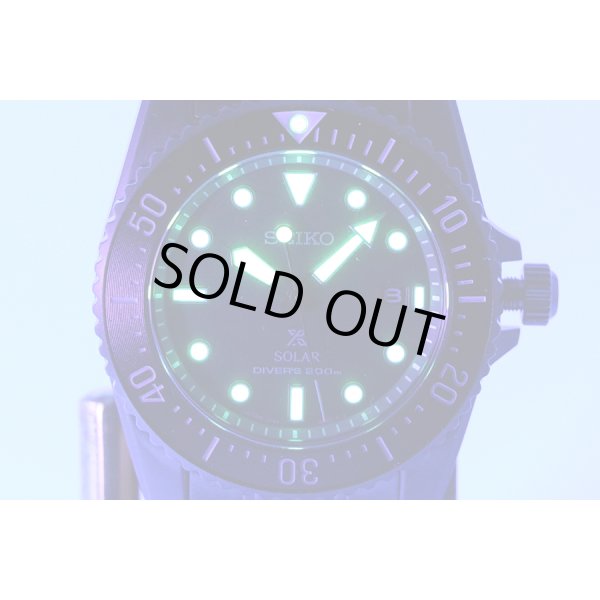 セイコー　プロスペック ソーラーダイバー ＳＢＤＮ０８１ 黒文字盤 青インデックス　ライト