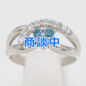 画像: PT900 ダイアイリリング 0.50ct 4.40g