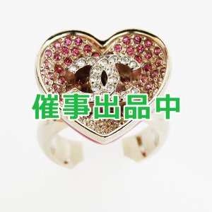 画像: シャネル　ハートリング C23P ゴールド／ピンク