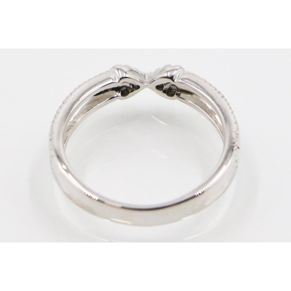 スタージュエリー　K18WG ダイアイリリング 0.07ct 3.40g　内側