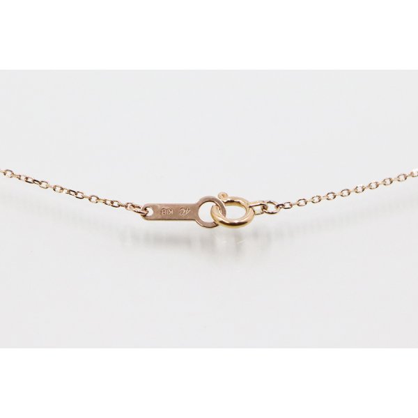 ４℃　K18PG ダイアイリペンダントネックレス 1.50g　留め具