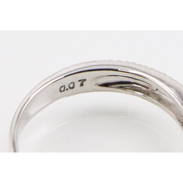スタージュエリー　K18WG ダイアイリリング 0.07ct 3.40g　刻印(2)