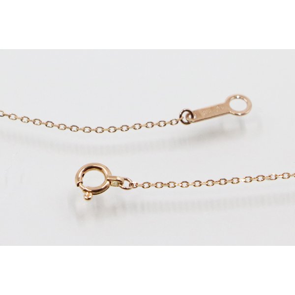 ４℃　K18PG ダイアイリペンダントネックレス 1.50g　留め具外したイメージ(2)