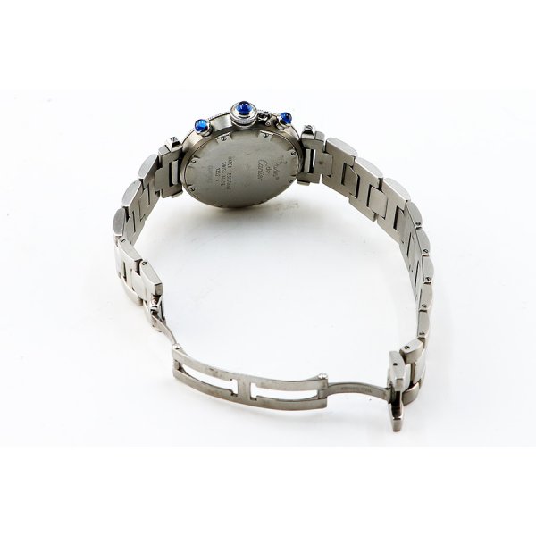 カルティエ　パシャＣ　クロノリフレックス　１３５２－１　青文字盤　ブレス