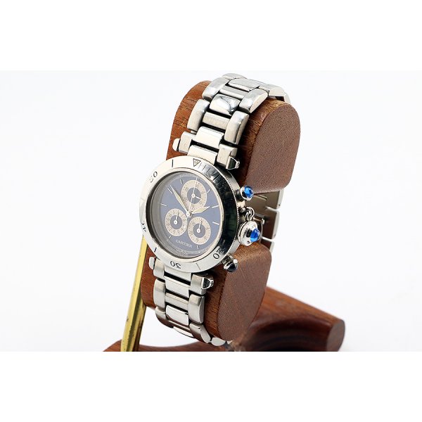 カルティエ　パシャＣ　クロノリフレックス　１３５２－１　青文字盤　サイド