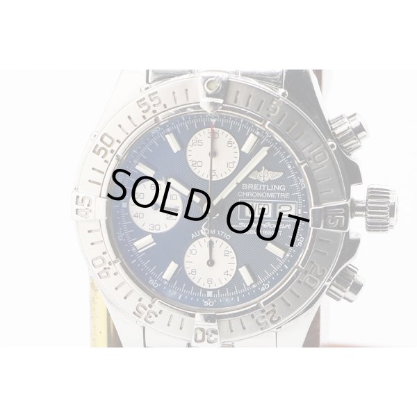 ブライトリング　スーパーオーシャン　クロノグラフ　Ａ１３３４０　紺文字盤　表面拡大