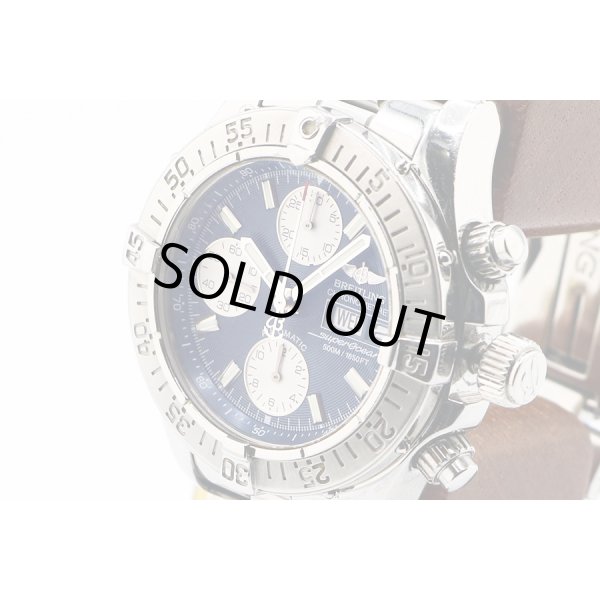 ブライトリング　スーパーオーシャン　クロノグラフ　Ａ１３３４０　紺文字盤　サイド拡大