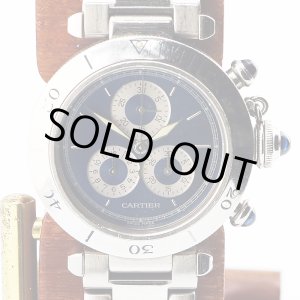 画像: カルティエ パシャC クロノリフレックス 1352-1 青文字盤