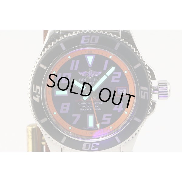 ブライトリング　スーパーオーシャン４２　Ａ１７３６４　黒文字盤　オレンジリング　ライト