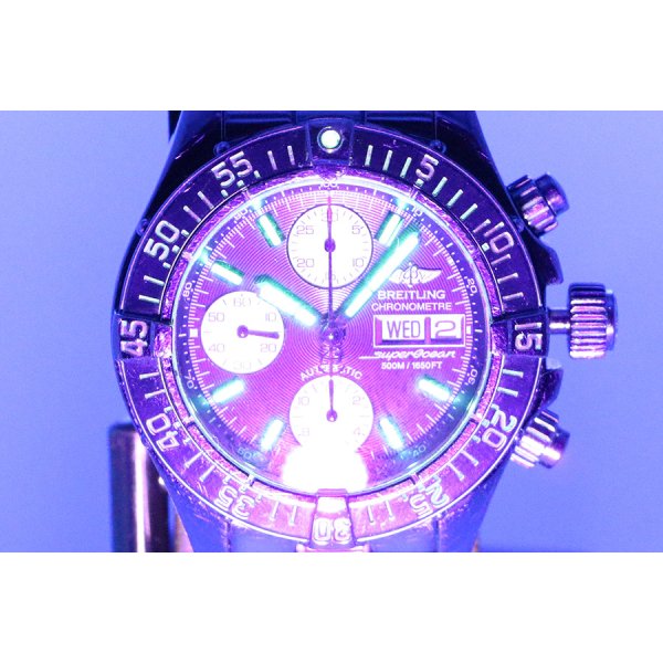 ブライトリング　スーパーオーシャン　クロノグラフ　Ａ１３３４０　紺文字盤　ライト