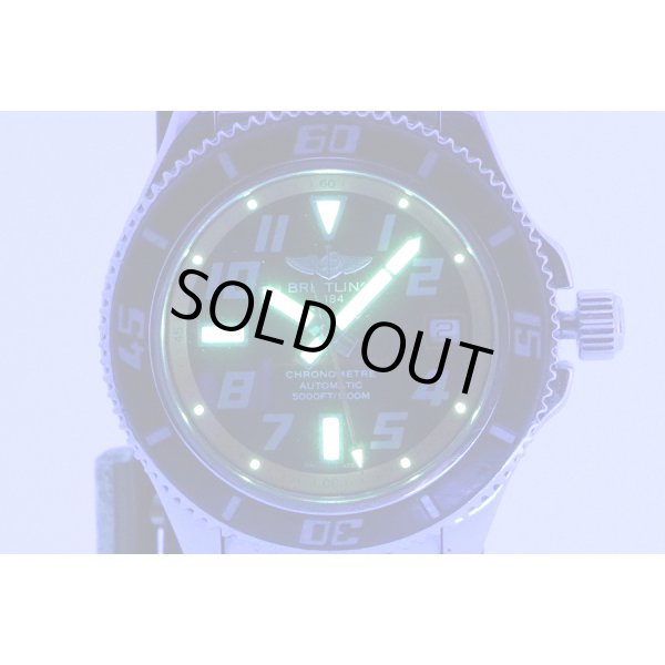 ブライトリング　スーパーオーシャン４２　Ａ１７３６４　黒文字盤　オレンジリング　ライト