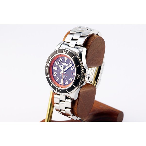 ブライトリング　スーパーオーシャン４２　Ａ１７３６４　黒文字盤　オレンジリング　サイド