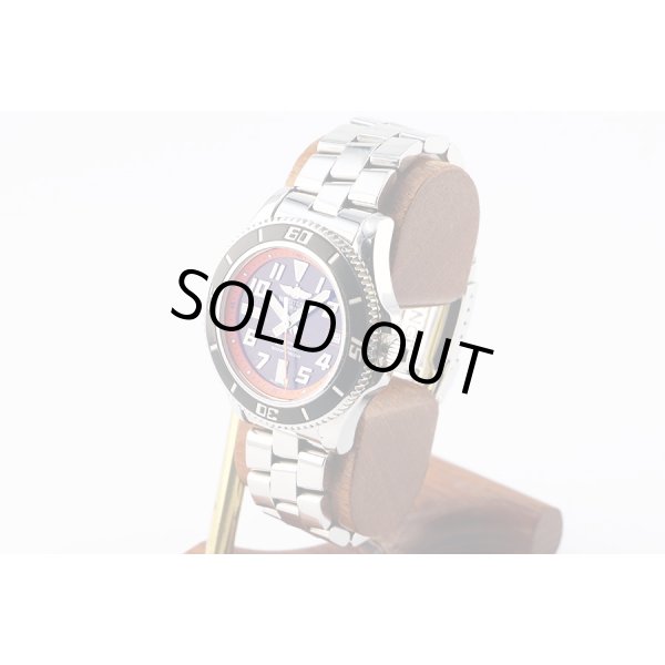 ブライトリング　スーパーオーシャン４２　Ａ１７３６４　黒文字盤　オレンジリング　サイド