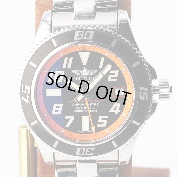 ブライトリング　スーパーオーシャン４２　Ａ１７３６４　黒文字盤　オレンジリング