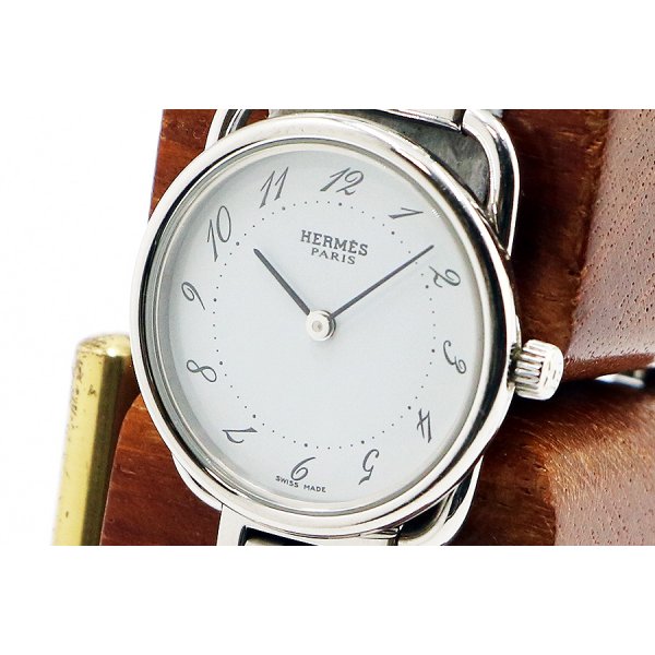 エルメス　アルソー　ＡＲ３．２１０　白文字盤　サイド拡大