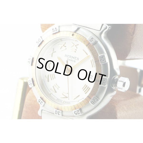 エルメス　キャプテンニモ　白文字盤　サイド拡大