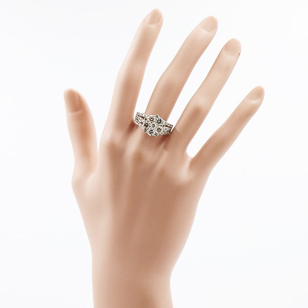 PT950 ダイアイリリング 3.12ct 9.80g 装着イメージ