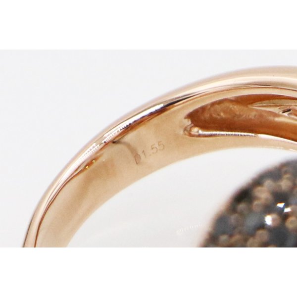 K18PG ダイアイリリング 1.55ct 7.70g　刻印(2)