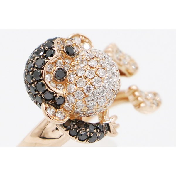 K18PG ダイアイリリング 1.55ct 7.70g　拡大