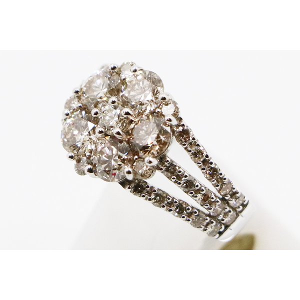 PT950 ダイアイリリング 3.12ct 9.80g サイド