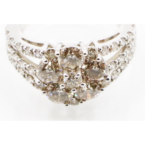 PT950 ダイアイリリング 3.12ct 9.80g 拡大