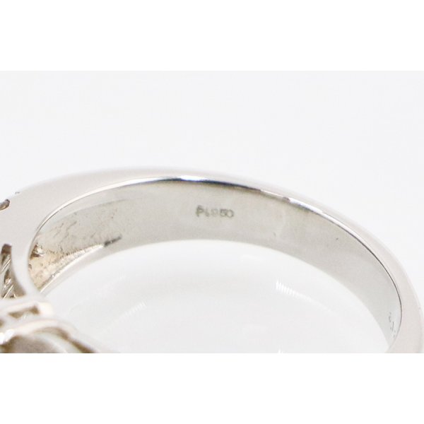 PT950 ダイアイリリング 3.12ct 9.80g 刻印