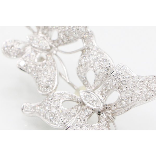 K18WG ダイアイリブローチ 2.20ct 7.50g　拡大(2)