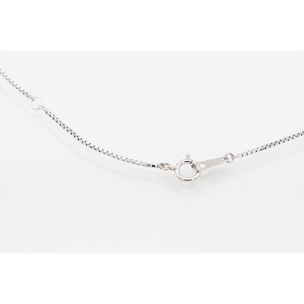 K18WG/PT900 エメラルドダイアイリペンダントネックレス 0.95ct 0.66ct 6.40g　留め具