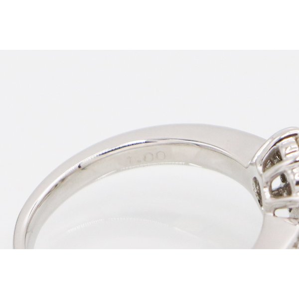 K18WG ダイアイリリング 1.00ct 5.00g　刻印(2)
