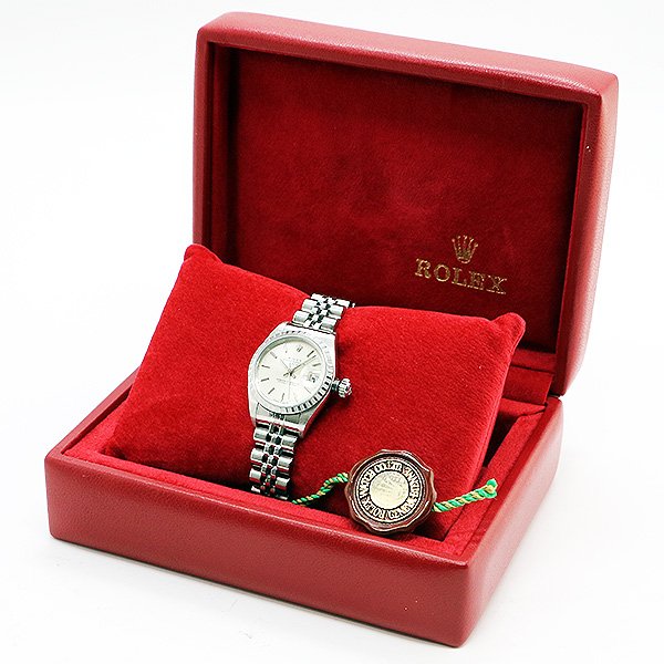 ロレックス　デイト　７９２４０　銀文字盤　Ｋ番（２００１年製）　箱