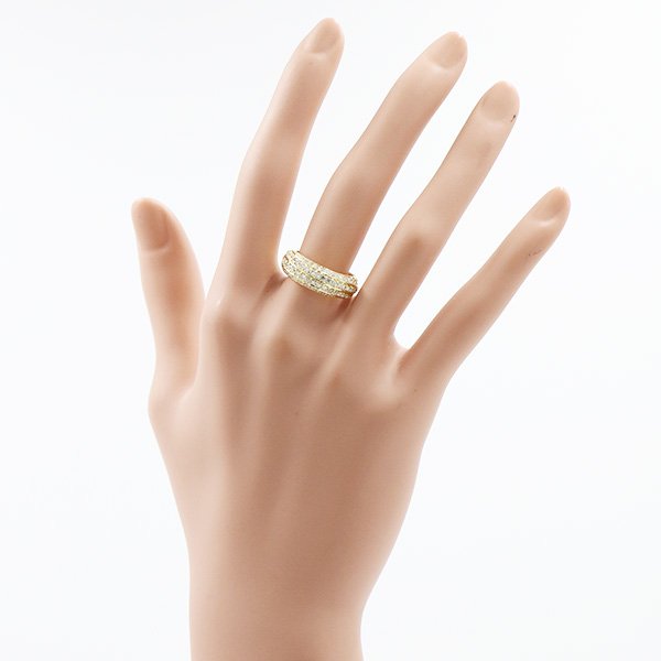 K18 ダイアイリリング 1.04ct 6.90g　装着イメージ