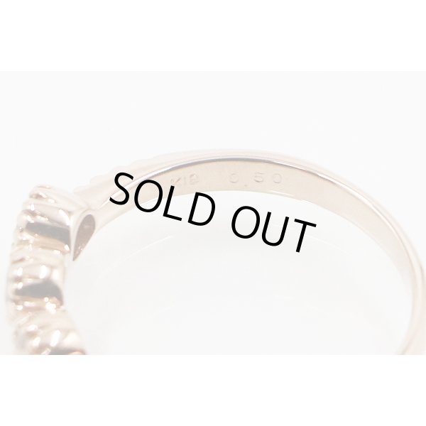 K18PG ダイアイリリング 0.50ct 2.80g　刻印