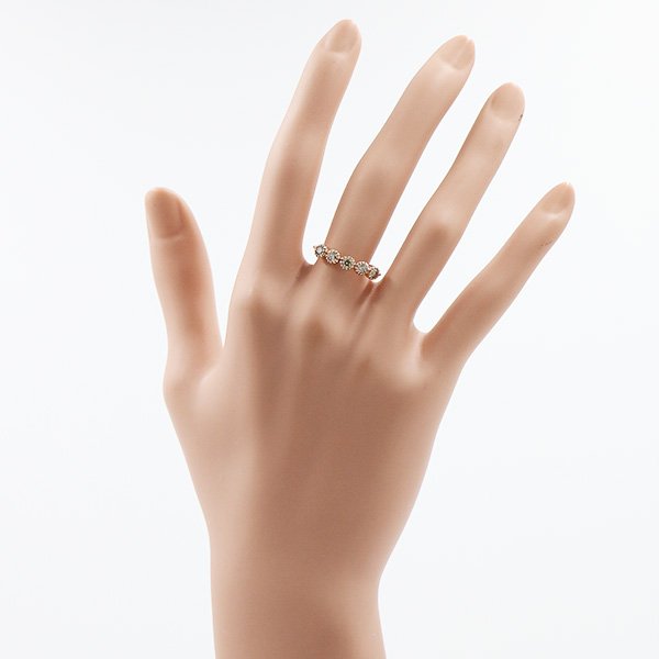 K18PG ダイアイリリング 0.50ct 2.80g　装着イメージ
