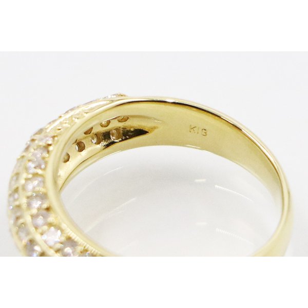 K18 ダイアイリリング 1.04ct 6.90g　刻印