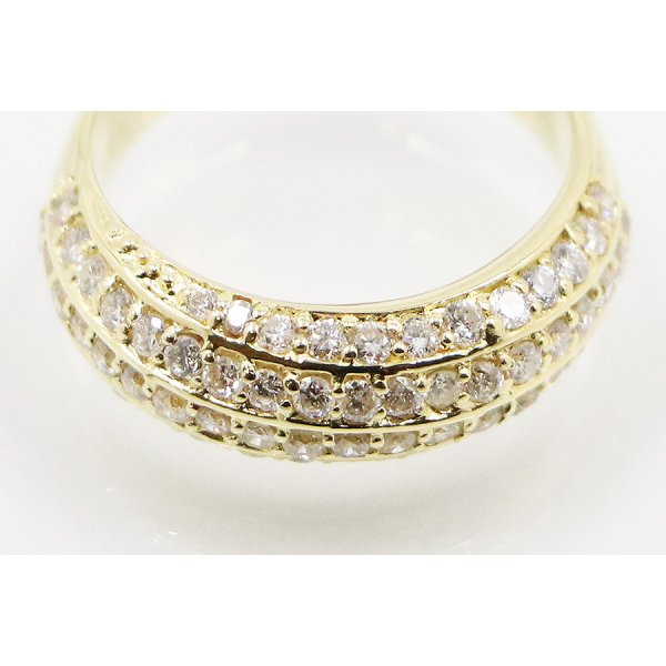 K18 ダイアイリリング 1.04ct 6.90g　拡大