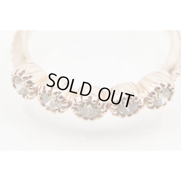 K18PG ダイアイリリング 0.50ct 2.80g　拡大