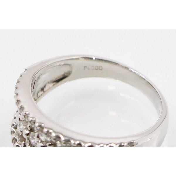 PT900 ダイアイリリング 0.80ct 6.10g　刻印