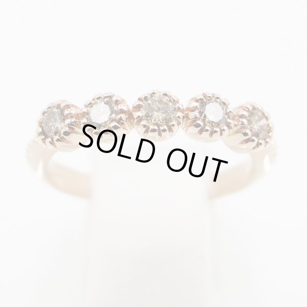 K18PG ダイアイリリング 0.50ct 2.80g