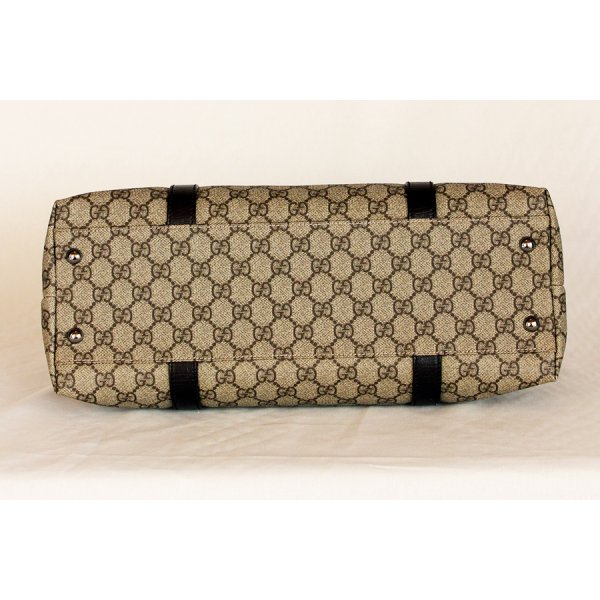 グッチ　GGスプリーム トートバック 114595 204990 ベージュ／ブラウン　底