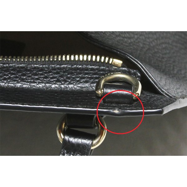 グッチ　ソーホー インターロッキングG 2WAYハンドバック 607722 213317 ブラック　傷