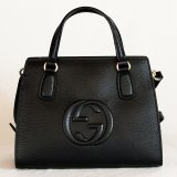 画像: グッチ ソーホー インターロッキングG 2WAYハンドバック 607722 213317 ブラック