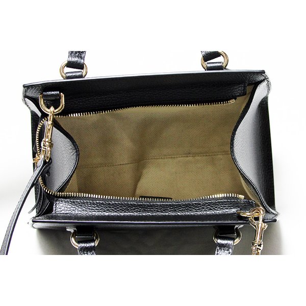 グッチ　ソーホー インターロッキングG 2WAYハンドバック 607722 213317 ブラック　中身