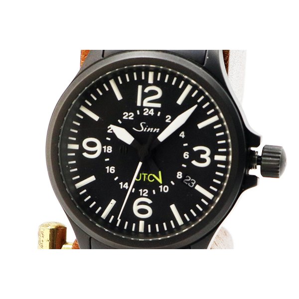 ジン　８５６Ｓ　ＵＴＣ　黒文字盤　表面拡大