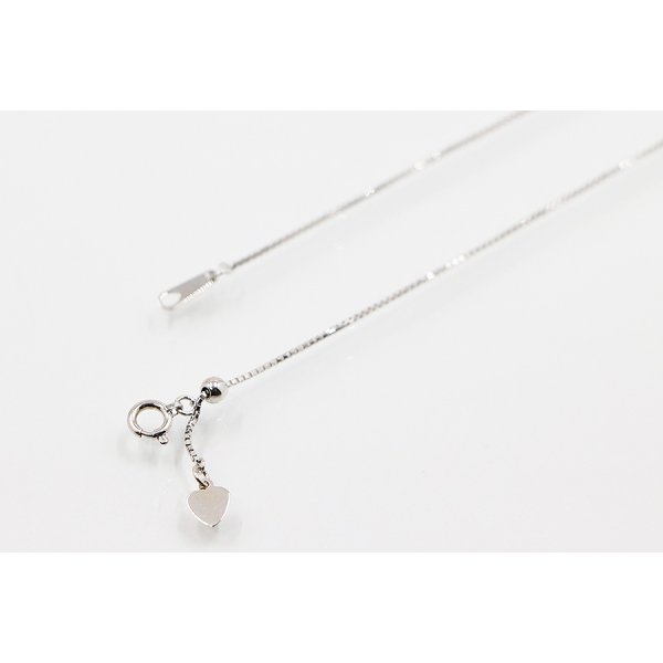 K18WG/PT900 ダイアイリペンダントネックレス 0.50ct 3.90g　留め具外したイメージ